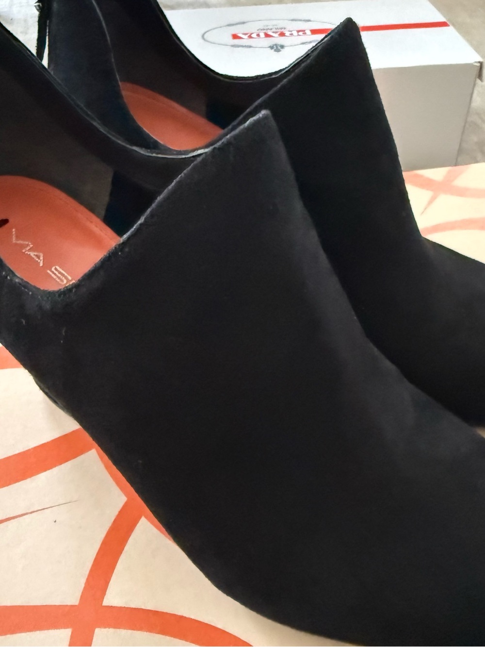 Via Spiga Black Wedge Ankle Booties - Picture 2 of 4